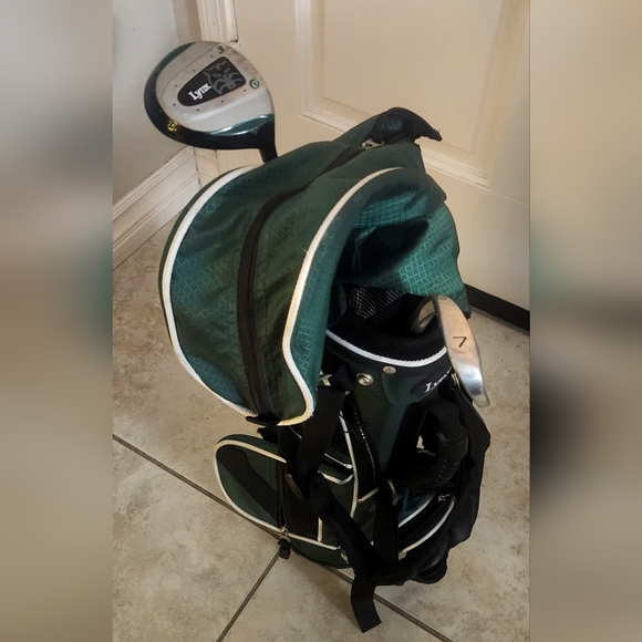 Lynx Size 0 Green Kids Junior 4 Piece Golf Club Set Youth Right Handed w/ Stand - Picture 4 of 4